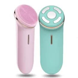 Dispositivos de cuidados faciais Sonic Skin Cleansing Brush Ultrasonic Face Cleaner EMS Micro Current Face Massager Beauty Health Device Máquina de cuidados com a pele 231114
