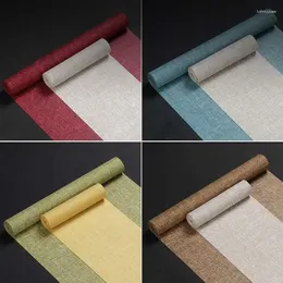 TEA DAPKINS MAT TRECK JAPANSKA ZEN Vattentät bomull Linen Tyg Tabell Tray Runner Kinesisk kostym