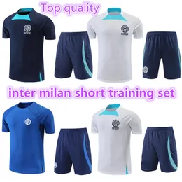 2022 2023 Inter Short TRACKSUIT Milans Trikots LAUTARO Chandal Futbol Soccer MILANO Trainingsanzug 22 23 Camiseta DE FOOT Inter Kurzarm-Trainingstrikots-Kit