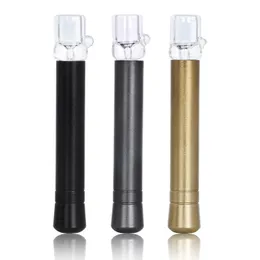 95 MM Premium Smoking Metal One Hitter Bat Pipes Aluminum Smoking Herb Cigarette Dugout Tobacco Pipe Glass Bowl Mix Color Accessories