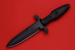 Hochwertiges Survival-Taktikmesser N690 mit schwarzer Titanbeschichtung, Spear-Point-Klinge, Outdoor-Messer mit feststehender Klinge und Kydex