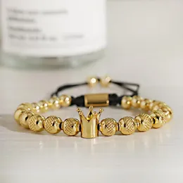 Bracciale in zircone intarsiato con corona di lusso per uomo Donna Braccialetti regolabili in rilievo di colore oro argento Cooper Regali di gioielli di moda