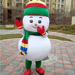 Simülasyon Küçük Boy Snowman Maskot Kostüm Karnaval Unisex Kıyafet Yetişkinler Boyut Noel Doğum Günü Partisi Açık Festival Giydirme Promosyon Sahneleri