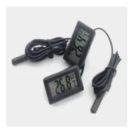 Temperature Instruments Wholesale Mini Digital Lcd Thermometer Hygrometer Temperature Humidity Meter Probe White And Drop Delivery Off Dhzy3