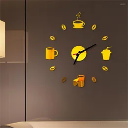 Zegary ścienne 3D DIY Number Acryl Mirror naklejka Zegar Home Decor Decal Mural Dekale dla kuchni salon l0