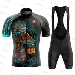 Conjuntos de camisa de ciclismo 2024 roupas de verão dos homens manga curta conjunto mtb triathlon pro bicicleta ropa ciclismo hombre 231114