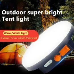 Lanterna de acampamento 7200mAh LED Tent Light Lanterna recarregável lanterna portátil luz noturna de emergência ao ar livre lâmpada de acampamento lanterna casa Q231116