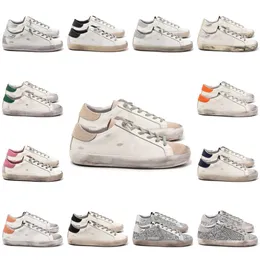 Scarpe di design Donna Sneaker Italia Marchio Classico Bianco Do-old Dirty Shoe Stella verde scuro con coda argento Fabbrica personalizzata