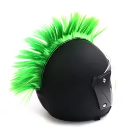 Kayak Kaskları Kask Mohawk Peruklar Skinheet Wig Saç Yamaları Bisiklet Motosiklet Bisiklet Scooter için Saç Parçası Punk Stil Polo Kayak Cosplay 231114