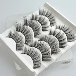 False Eyelashes 5 Pairsset 3D Faux Mink Hair Eyelash Wispy Fluffy Long Lashes Natural Handmade Fake Eye Makeup Extension Tools 231115