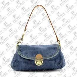 M95050 Denim bordado bolsa de bolsa bordada Bolsa Crossbody Saco de ombro feminino Moda Designer de luxo Messenger Bag de alta qualidade Top 5A bolsa de bolsa