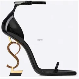 Clássicos sapatos femininos saltos sandálias cor preta moda praia fundo grosso vestido sapato alfabeto senhora sandálias de couro salto alto lides por yazhou66