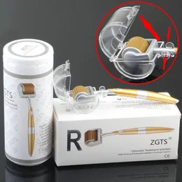 ZGTS Luxury 192 Titanium Micro Needles Therapy Derma Roller per cicatrici da acne Anti-età Pelle Strumento per la cura della bellezza da DHL