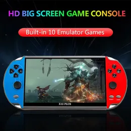 Портативные игровые плееры X7/X12 Plus Портативная игровая консоль Портативная HD ностальгическая ретро игровая консоль Встроенная 10 000 классических бесплатных игр 4,3/5,1/7,1 дюйма 231114