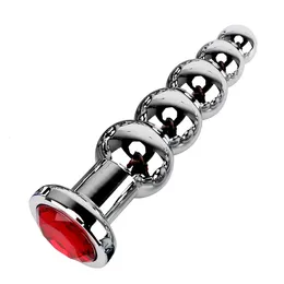 Anal Toys Big Metal Plug Butt Beads Hook Five Balls Sm Sex for Womenmen Massagem Próstata Dildo Gay Dildo Anus Slave BDSM 231114