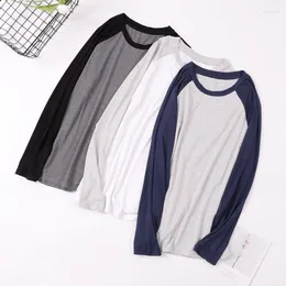 Men's T Shirts 2023 Contrast Color Stitching Long-Sleeved T-Shirt Harajuku Casual High-Quality Clothing Hip-Hop Couple Pullover Tops