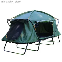 Tält och skyddsrum tält utomhus camping regnfast förtjockad camping tvivelskikt exklusivt för fiske utanför mark tält regnskydd för en person Q231117