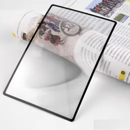 Other Office & School Supplies Wholesale 180X120Mm Convinient A5 Flat Pvc Magnifier Sheet X3 Book Page Magnification Magnifying Readin Dhinq