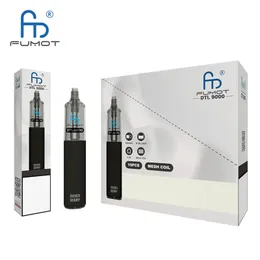 Kit di sigarette elettroniche RandM originale Fumot 9000 DTL Sigarette elettroniche usa e getta Vape Pen Flusso d'aria regolabile ricaricabile 850mAh RGB Mesh Coil 14 sapori 0/2/3/5%