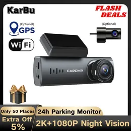 car dvr 2K Dash Cam for Car Camera Wifi GPS Dvr Para Coche Dashcam 24h Parking Monitor Mini Front and Rear Dual Dvrs Video Registrator Q231115