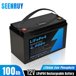 Batteria ricaricabile Lifepo4 da 12 V 100 Ah con display LCD BMS integrato opzionale per alimentatore automatico di avviamento per auto Solar RV