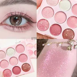 Lidschatten 9 Farben Eiscreme Lidschatten-Palette Glitzer Rose Hafermilch Rosa Lila Lidschatten Coole Lidschatten-Palette Korea Eye MakeupL231115