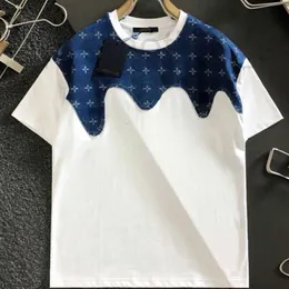 Męskie koszulki designerskie luksusowe tshirt mężczyzn bluza Jacquard haft koszulka krótkie rękawy