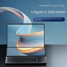Notebook a doppio schermo da 16 pollici 10870h Core I7 di decima generazione per giochi da ufficio aziendali Laptop di classe online
