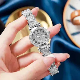 Relógios de pulso JLANDA strass relógio de quartzo para mulheres moda prata pulseira de aço inoxidável designer