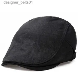 Berets Father Gift Male Berets Man Casual Flat Peaked Ivy Hat Middle Aged and Old Men Newsboy Caps 55-59CML231115