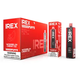 최고의 e- 액체 IREX 10000 퍼프 vape elux fume 2% 5% 니코틴 메쉬 코일 일회용 vapes 고급 스크린 기화기 10000 퍼프 e 담배