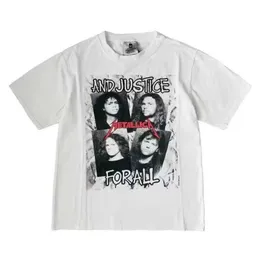 Hellstar University T-shirt Rapper Trendy Hip-Hop Graffiti Impressão de mangas curtas T camisetas unissex algodão Tops Man Camisetas vintage Summer Summer Loose 17