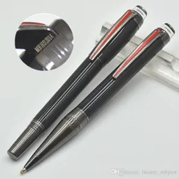 Wysokiej jakości pióro prezentowe luksusowe serie miejskie czarne żywice Rollerball Ballpoint Pensje PVD-spł.