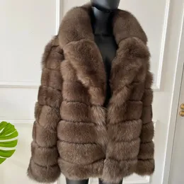 Pelliccia femminile Fucina vera cappotti per donna Collaio naturale Collar Short Sell Svuote Giacche invernali 231114