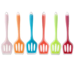 Silicone Turners Gadgets Kitchen Tools Egg Fish Frying Pan Scoop Fried Shovel Spatula Silica Gel Spatulas Cooking Utensils Q739