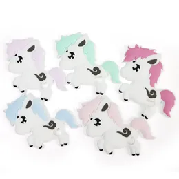 Baby Silicone Unicorn Teether Toy Pretty Little Teethers BPA Free Newborn Toddler Spädbarn Tinging Soothers Stick M4289
