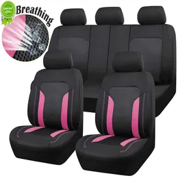 Ny Autoplus Universal Switch Fabric Pink Car Seat Covers Airbag Compatible Breattable Summer Seat Covers Fit de flesta bil SUV -lastbilar