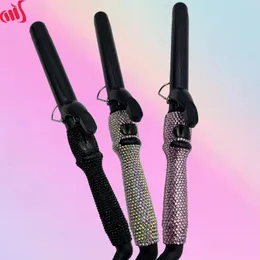 Curling Irons Curling Irons with Clips Rhinestone Curling Wands for Long Lasting Curls or Waves modelador de cachos boucleur cheveux 231114