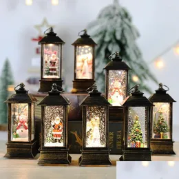 Christmas Decorations Christmas Decorations Hanging Lantern With Flickering Led Lanterns Night Light Lanterne Decoration Glittering Si Dhzam