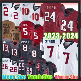 Robert Woods CJ Stroud Football Jerseys Man Derek Stingley Jr. Houstons Davis Mills Texan Dameon Pierce Jalen Pitre Tank Dell John Metchie III Devin Singletary A02