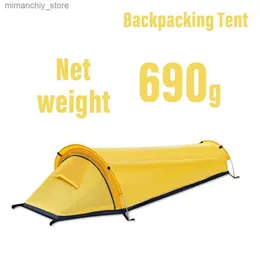 Namioty i schroniska Ultralight 1 -osobowa namiot z wodoodpornym deszczem - pozostań suchy podczas podróży na kemping Q231115