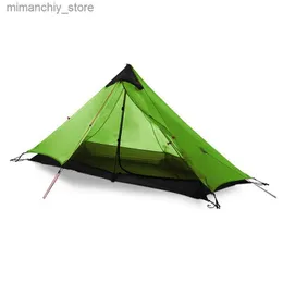 Tenten en schuilplaatsen 2021 Nieuwe versie 230 cm 3F UL GEAR Lanshan 1 Ultralight Camping 3/4 Seizoen 15D Silnylon Rodss Tent Q231117
