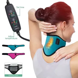 マッサージネック枕USB 3温度調整可能な電気加熱ブレース頸椎疲労療法鎮痛剤ストラップマッサージ231115