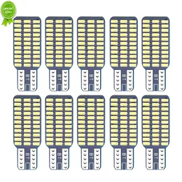 新しい10x T10 192 194 168 W5W LED電球33 SMD 3014車のテールライトレディングドームランプホワイトDC 12Vキャンバスエラーフリーオートアクセサリー