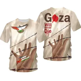 ZK20 Men'S T-Shirts PaIestine Flag 3D T Shirt Women Men Summer Fashion Oneck Short Sleeve Funny Tshirt Graphics Tees Streetwear