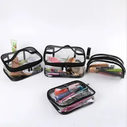 Cosmetic Bags Cases Waterproof Transparent PVC Bath Cosmetic Bag Women Make Up Case Travel Zipper Makeup Beauty Wash Organizer Toiletry Storage Kit 231115