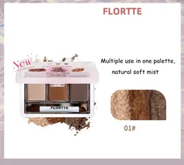 Wzmacniacze brwi Flortte Beauty 3-kolorowy w proszku w proszku wodoodporna niedźwiedzia odporna na smarowanie długotrwałe makijaż brwi kosmetyki 231113