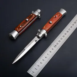 9 -дюймовый красный крестный отец Stiletto Mafia Горизонтальный складной нож Автоматический карманный нож EDC Инструменты C07 A07 BM42 BM51341Y