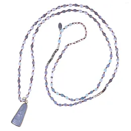 Pendant Necklaces KELITCH Grey Color Natural Turquoise Agate Beads Necklace 925 Silver Buddha Somdej Amulet