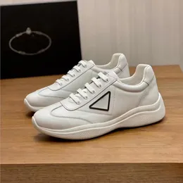 Famoso Sapatos Casuais America's Cup Homens Correndo Tênis Itália Originais Elástico Baixo Tops Preto Branco Couro Designer Striding Fitness Athletic Shoes Box UE 38-45